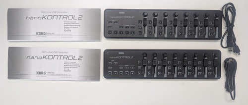 Two black korg nanokontrol2 - black,